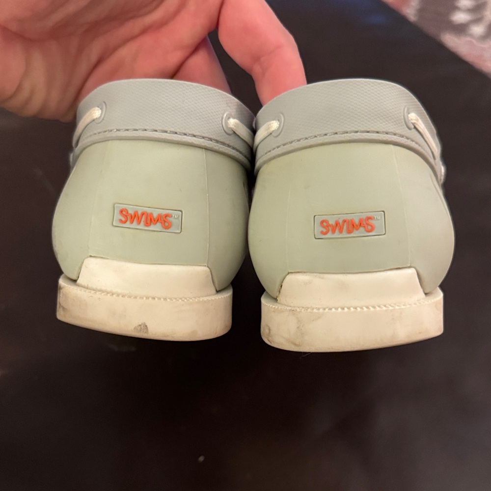 Swims Men's Boat Shoes - Light Blue and White size 9 - Picture 11 of 12